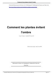 Comment les plantes Ã©vitent l'ombre - Mission pour la Science et la ...