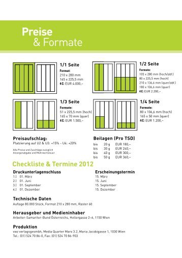 Preise & Formate