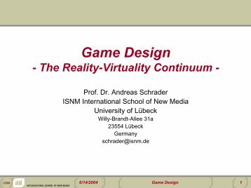 Game Design - Andreas Schrader