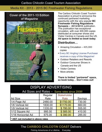 2013 - 2015 BC Fishing Regs Media Kit - Cariboo Chilcotin Coast ...