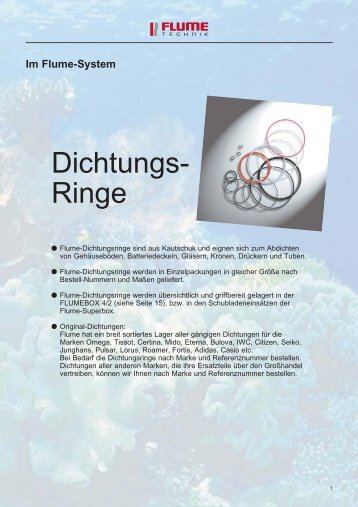 Flume-Dichtungsringe Werden In Einzelpackungen - FLUME Technik