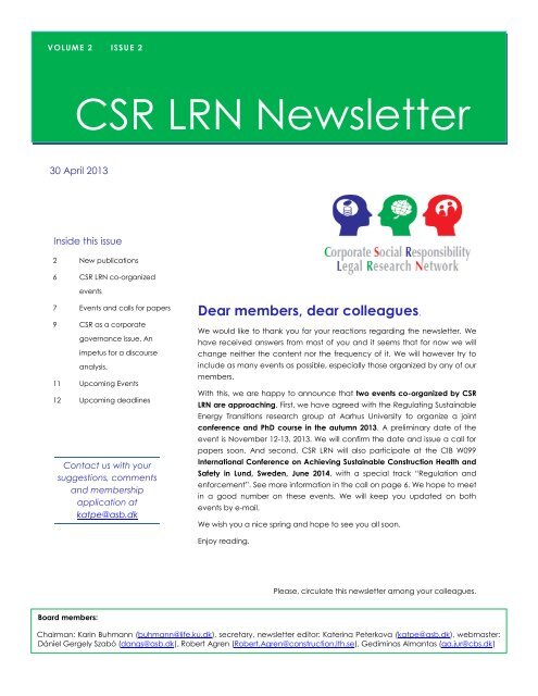 CSR LRN Newsletter