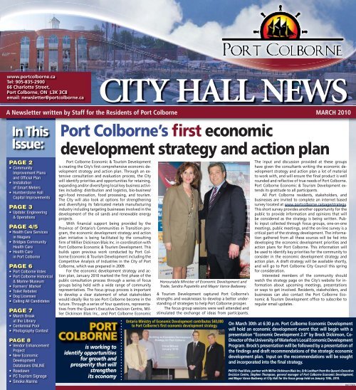 CITY HALL NEWS - City of Port Colborne