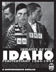 Inmates of the Idaho Penitentiary 1864-1947 - Idaho State Historical ...