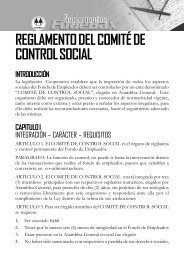 REGLAMENTO DEL COMITÉ DE CONTROL SOCIAL - Fodebax