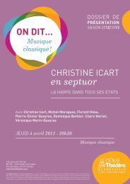 DOSSIER DE PRÃSENTATION Christine Icart en ... - DÃ´me ThÃ©Ã¢tre