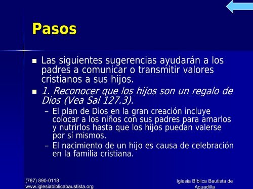 Pasos - Iglesia Biblica Bautista de Aguadilla, Puerto Rico