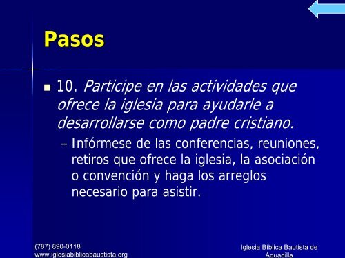 Pasos - Iglesia Biblica Bautista de Aguadilla, Puerto Rico