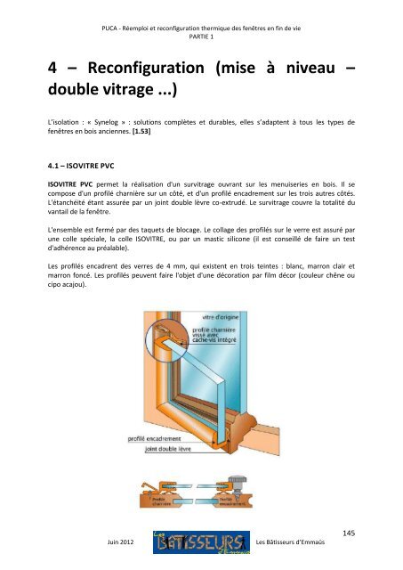 RÃ©emploi et reconfiguration thermique des fenÃªtres bois en ... - Prebat