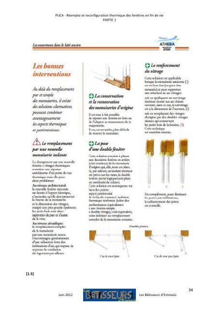 RÃ©emploi et reconfiguration thermique des fenÃªtres bois en ... - Prebat