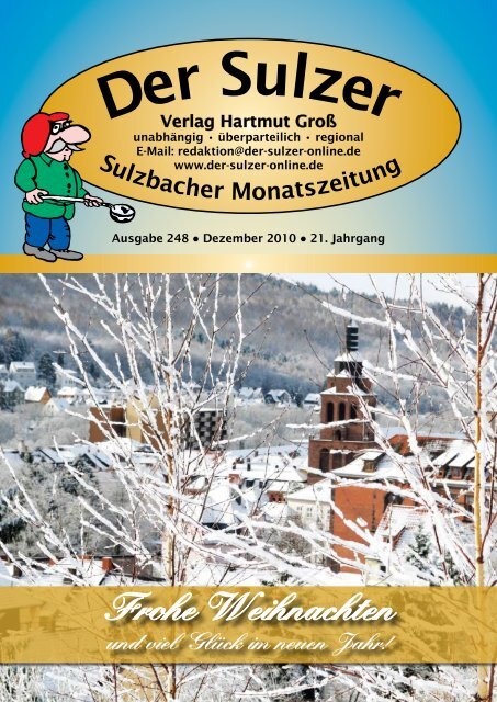 Wir wünschen allen ein frohes Weihnachtsfest und ein ... - Der Sulzer