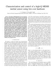 Characterization and control of a high-Q MEMS inertial sensor using ...