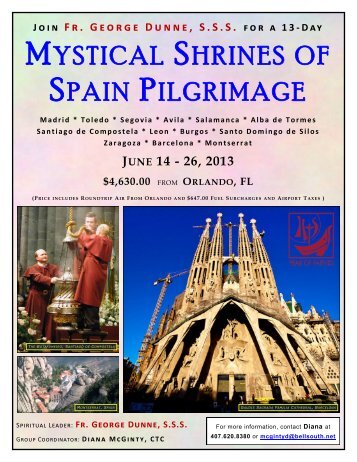 MYSTICAL SHRINES OF SPAIN PILGRIMAGE - 206 Tours