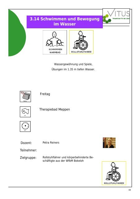 Betriebliche Qualifizierungsangebote - WfbM Bokeloh - Vitus