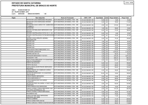 estado de santa catarina prefeitura municipal de braco do norte ...