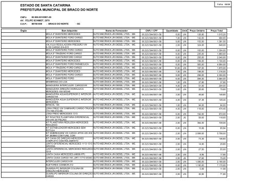 estado de santa catarina prefeitura municipal de braco do norte ...