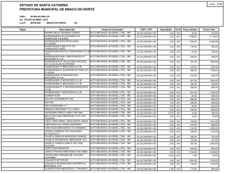 estado de santa catarina prefeitura municipal de braco do norte ...