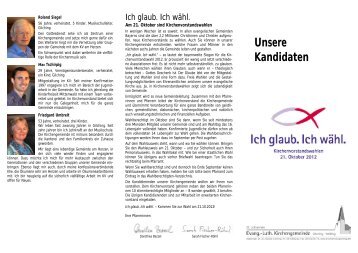 Unsere Kandidaten - St.Johannes Gilching