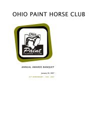 OHIO PAINT HORSE CLUB