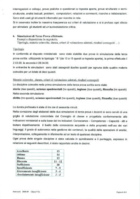Classe 5F indirizzo Scienze Sociali - Liceo Statale C. Montanari