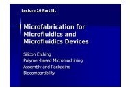 Fabrication of microfluidic devices