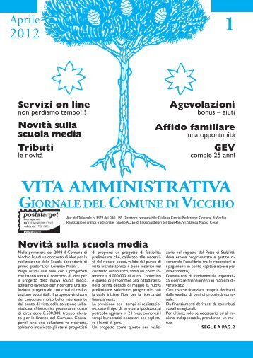 Vita Amministrativa 1-12 (File pdf - 1877KB) - Comune di Vicchio