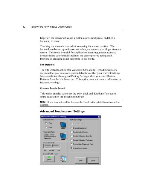 TouchWare for Windows User's Guide - Touch Screens Inc.
