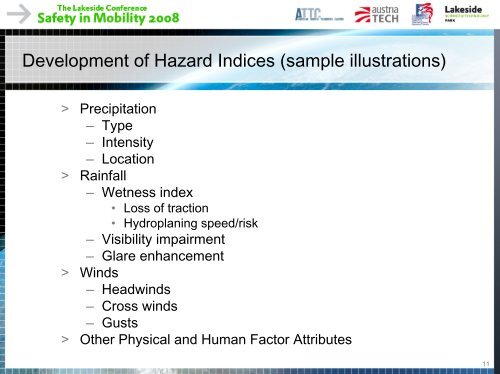 Information and transportation applications of weather technologies