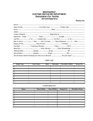 Declaration Form for Yachts - Customs and Excise