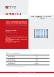 Suntech Solar Panel Brochure - Energy Matters
