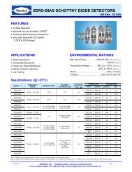 Zero-Bias Schottky Diode Detectors 100kHz ... - TECT Electronics