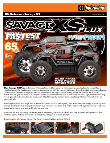 Kit Release - Savage XS - HPI Europe