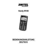 Handy M100 BEDIENUNGSANLEITUNG DEUTSCH - SWITEL Senior