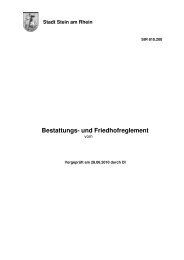 6.1 Bestattungen-Friedhof_Reglement [PDF, 94.0 ... - Stein am Rhein