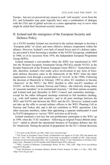The Nordic Countries and the European Security and Defence Policy