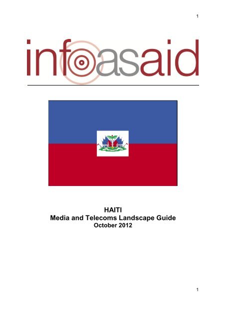 HAITI Media and Telecoms Landscape Guide - Infoasaid