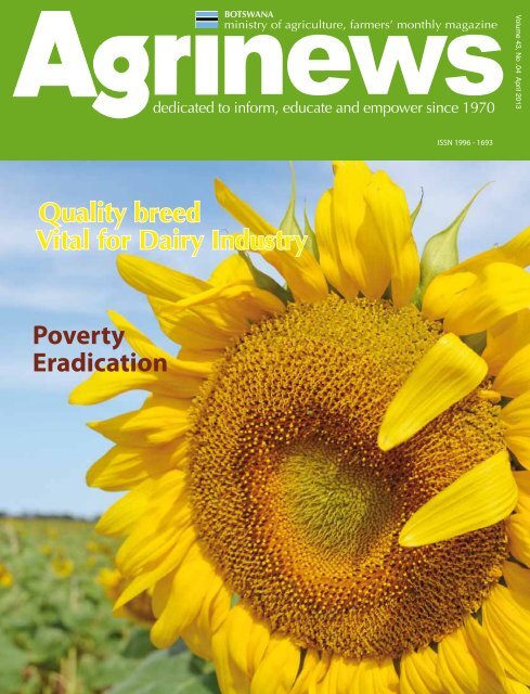 Agrinews April 2013 - Ministry of Agriculture