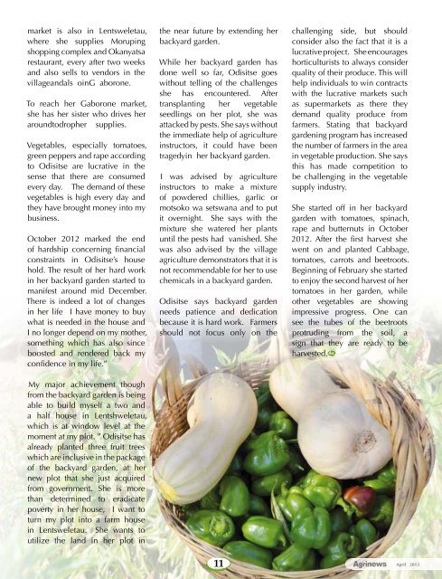 Agrinews April 2013 - Ministry of Agriculture