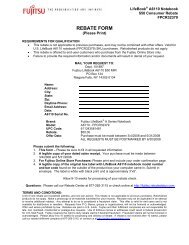 rebate form - Fujitsu