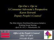 Karen Sistrunk, Office of the People's Counsel for the District of ...