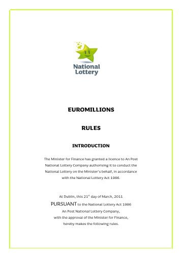 euromillions rules introduction - National Lottery