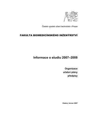 Informace o studiu 2007 - 2008 - FBMI