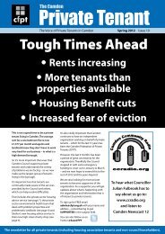 Spring Issue 2012 - Camden Federation of Private Tenants