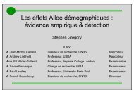 Les effets Allee démographiques : évidence empirique & détection