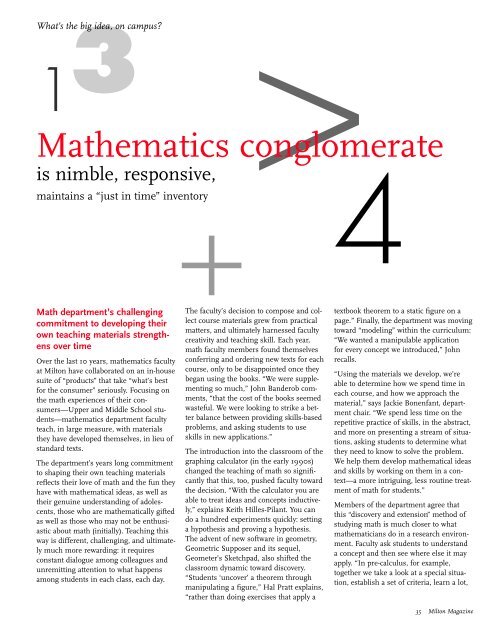 Mathematics conglomerate