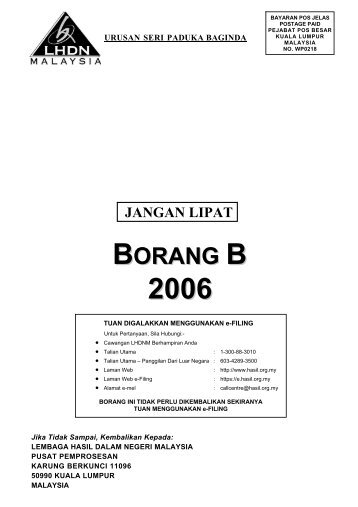 borang b 2006.pdf - Lembaga Hasil Dalam Negeri