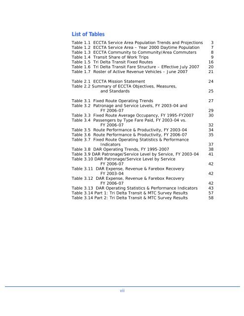 to view Short Range Transit Plan FY 2007/2008 - Tri Delta Transit