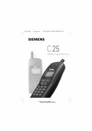 Bedienungsanleitung fÃƒÂ¼r Siemens C25