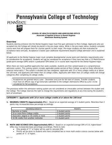 Dental Hygiene - Pennsylvania College of Technology
