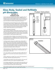 Glass Body, Sealed and Refillable pH Electrodes - Sensorex